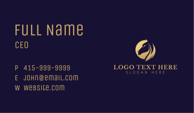 Golden Horse Equine  Business Card Image Preview