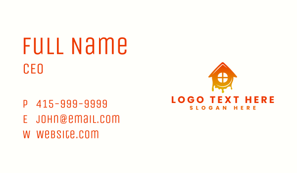 House Paint Drip Business Card Design Image Preview