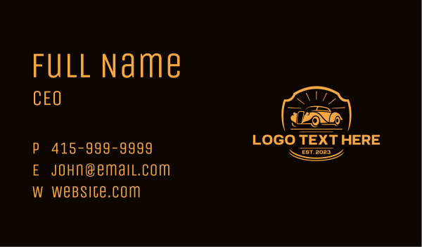 Auto Car Transport Business Card Design Image Preview