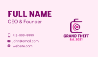 Purple Photography Studio  Business Card Image Preview