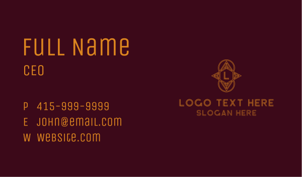 Elegant Boutique Lettermark  Business Card Design Image Preview