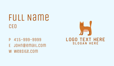 Playful Cat Letter H  Business Card Image Preview