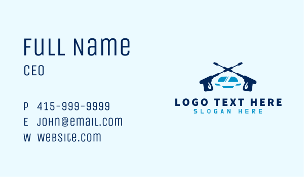 Car Pressure Washing Business Card Design Image Preview