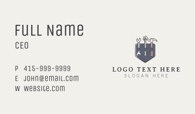 Wrench Hammer Tools Business Card Image Preview