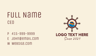 Marine Fishing Wheel Business Card Image Preview