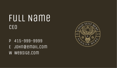 Eagle Wings Crest Business Card Image Preview