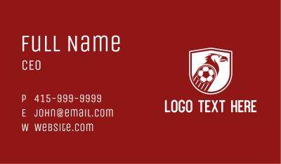 Soccer Eagle Shield Business Card