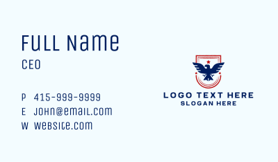 American Eagle Shield Business Card Image Preview