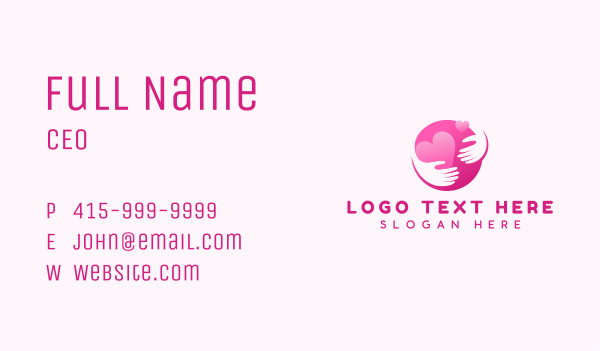 Love Hand Orphanage Business Card Design Image Preview
