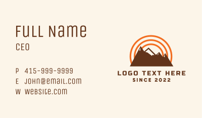 Mountain Outdoor Travel Business Card Image Preview