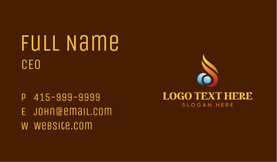 Abstract Energy Fire Ice Business Card Image Preview