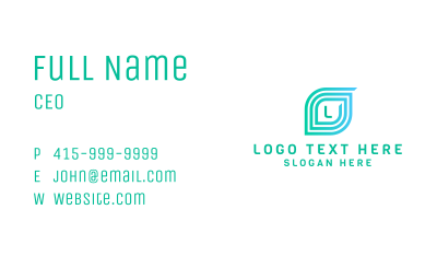Modern Gradient Letter  Business Card Image Preview
