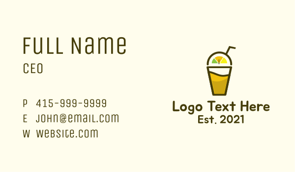 Fruit Energy Drink Business Card Design Image Preview