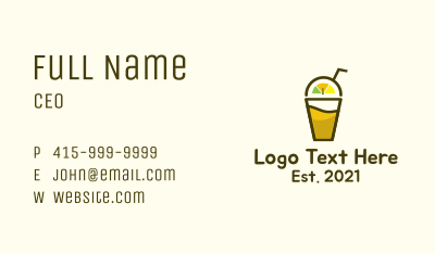 Fruit Energy Drink Business Card Image Preview