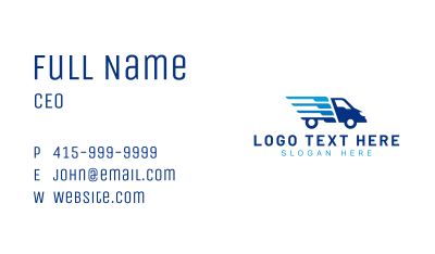 Exrpess Trucking Delivery Business Card Image Preview