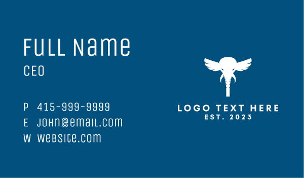 Winged Elephant  Business Card Design Image Preview