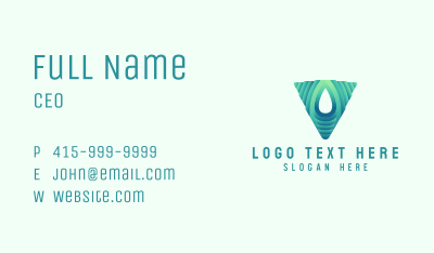 Gradient Triangle Droplet Business Card Image Preview