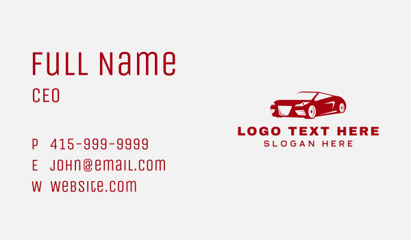 Red Car Transport Business Card Design Image Preview