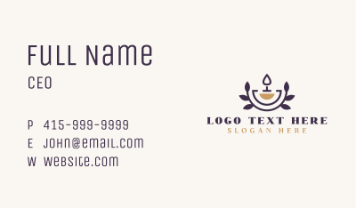 Scented Candle Wellness Business Card Image Preview