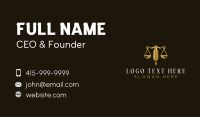 Quill Justice Scale Pen Business Card Design