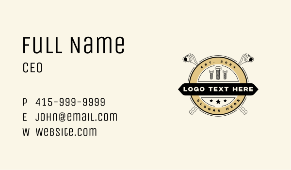 Socket Wrench Bolt Business Card Design Image Preview