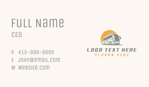 Tourist Shuttle Bus Business Card Design Image Preview