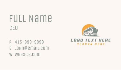Tourist Shuttle Bus Business Card Image Preview