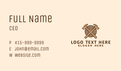 Hammer Saw Lumber Business Card Image Preview