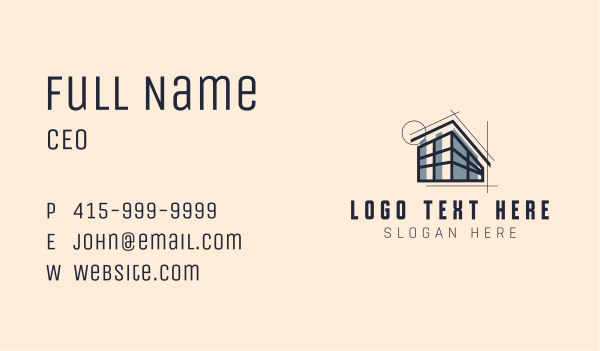 Abstract Architectural Building  Business Card Design Image Preview