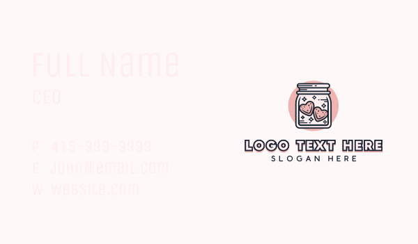 Heart Cookie Jar Business Card Design Image Preview