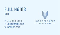 Blue Crest Outline Business Card Image Preview