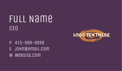 Urban Brush Lettering Wordmark Business Card Image Preview