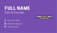 Playful Comic Wordmark Business Card Image Preview