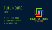 Colorful Square Art Gallery Business Card Image Preview