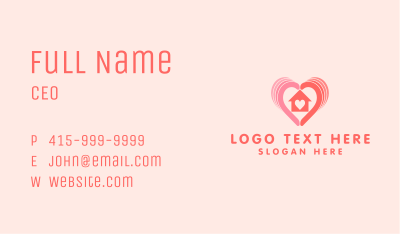 Heart Charity House Business Card Image Preview