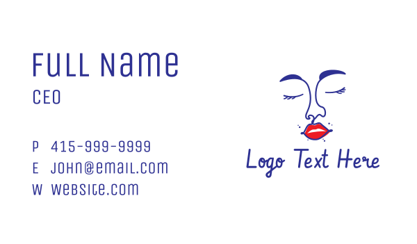 Sexy Woman Face Business Card Design Image Preview