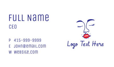 Sexy Woman Face Business Card Image Preview