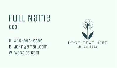 Nature Flower Needle Business Card Image Preview