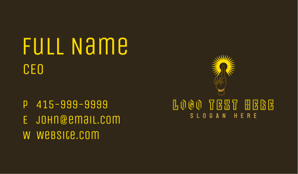 Finger Sun Energy Business Card Design Image Preview