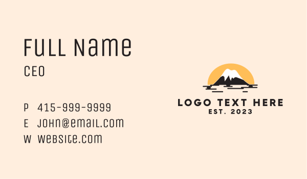 Nature Outdoor Mountain Business Card Design Image Preview
