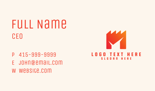 Modern Property Letter M Business Card Design Image Preview