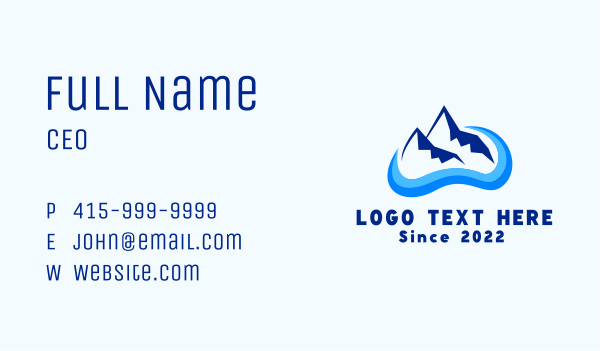 Mountain River Travel Business Card Design Image Preview