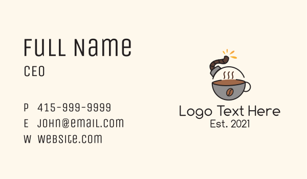 Coffee Espresso Bomb  Business Card Design Image Preview