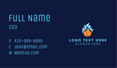 Flame Iceberg Ventilation Business Card Image Preview