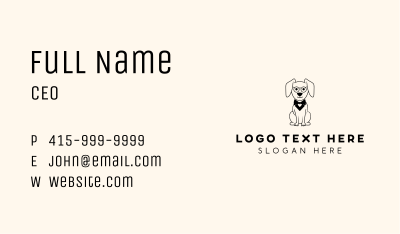 Cartoon Smart Dog Business Card Image Preview