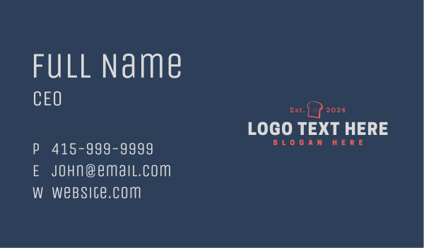 Bakery Classic Wordmark Business Card Design Image Preview
