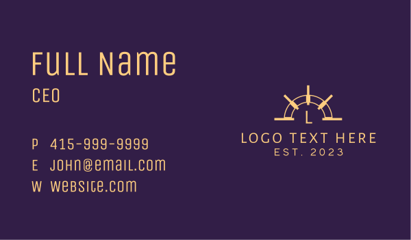 Gold Navigation Letter  Business Card Design Image Preview