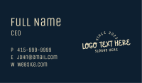 Playful Party Wordmark Business Card Image Preview