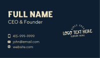 Playful Party Wordmark Business Card Image Preview