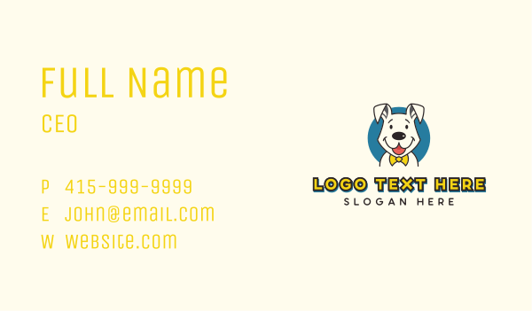 Grooming Dog Puppy Business Card Design Image Preview